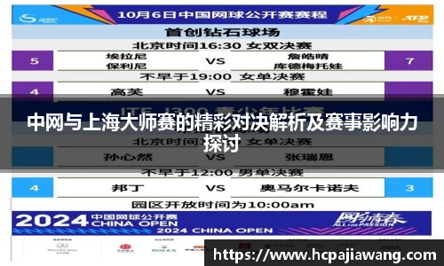 中网与上海大师赛的精彩对决解析及赛事影响力探讨